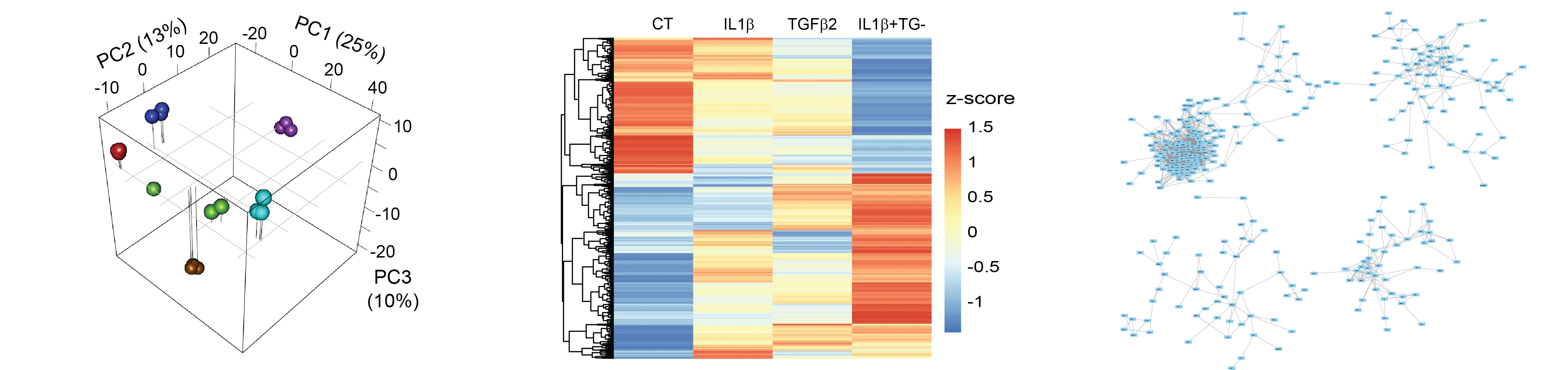 Combination of 3 images of incRNA