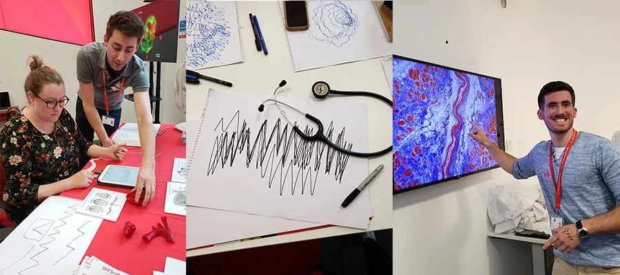 Combined image of three photos from BHF ASCUS workshop