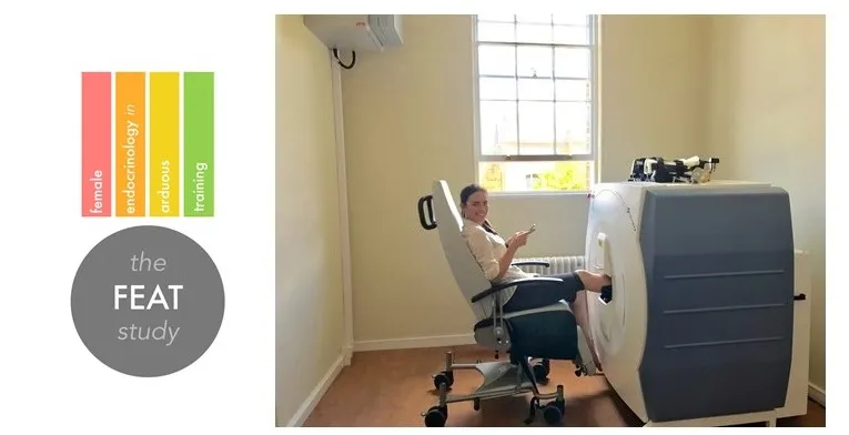 2 images - one of the FEAT logo and one of a female member of the military