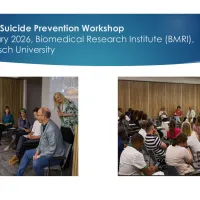 Text: African Network 2025 to 2026: Pesticide Suicide Prevention Workshop12 February 2026, Biomedical Research Institute (BMRI), Stellenbosch University