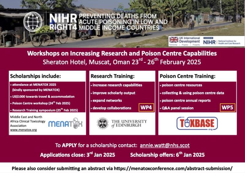 FEB25 Workshop on Increasing Research and Poison Centre Capabilities