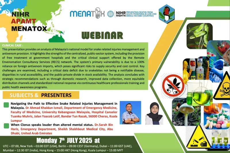 APAMT–MENATOX–NIHR Webinar Series - 07JUL25