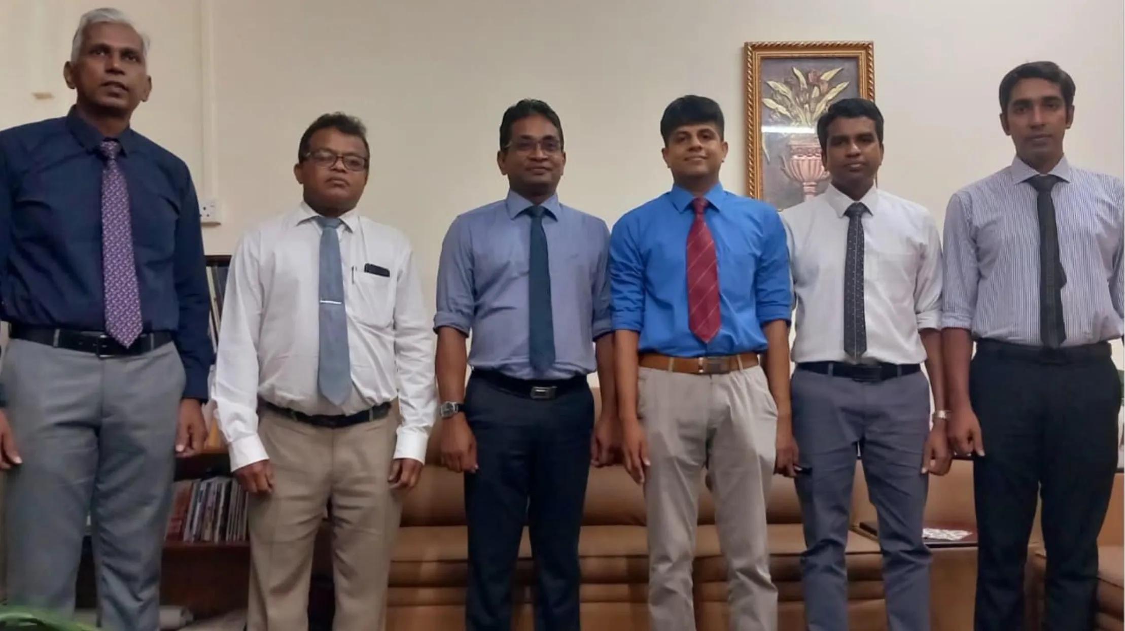 Poison center specialists with Professor Madawa Chandratilake, the Dean of the Faculty of Medicine and Professor Kavinda Dayasiri, the Director of the Center at the inauguration