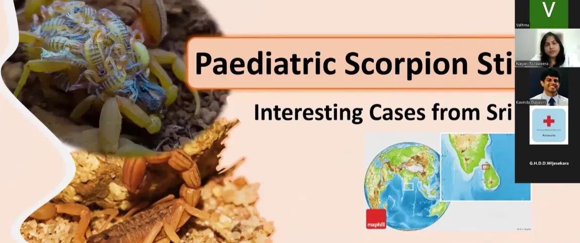 Snapshot of KidsToxLK Webinar on Paediatric Scorpion Stings