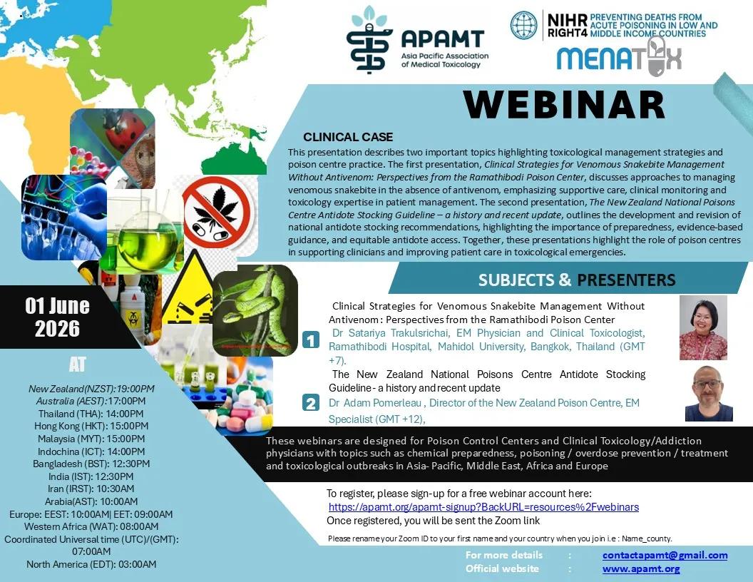APAMT NIHR MENATOX Webinar / June 2026