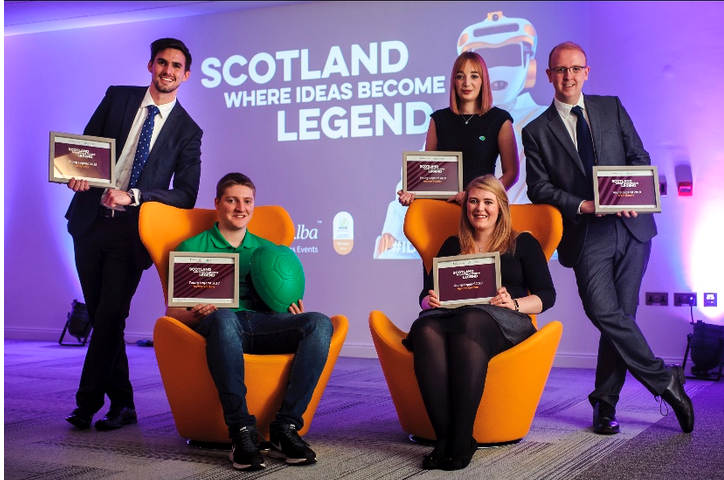 CVS student Hannah Costello receiving VisitScotland legend award